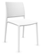 Chaise 4 pieds Luma coque polypro coloris blanc