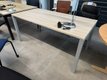 Bureau 160 x 80 plateau acacia et piétement couleur aluminium