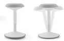 Tabouret Viva assise Ø32cm, embase Ø35,5 cm, coloris gris
