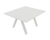 X3 Table de réunion rectiligne L140xP120cm. Plateau Blanc et piètement Blanc.