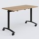Table abattante gamme Arca 120-60 cm. Plateau Noyer et pietement Noir.