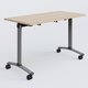 Table abattante gamme Arca 120-60 cm. Plateau Hêtre et pietement Aluminium.