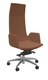 KI fauteuil manager haut dossier avec accotoirs tapissés. piétement 5 branches en aluminium poli