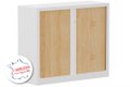 Armoire à rideaux H100xL120cm 2 tablettes