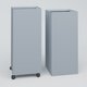 Poubelle 1 Module HT 75 cm la HT 30 cm Prof. 60 cm avec roulettes .Denin P42