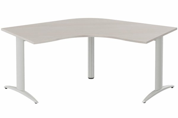 Gamme K2 - Plans compacts - Plan Compact 120° symétrique 120x120/80cm structure pied d'angle, plateau acacia, structure aluminium