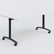 Table abattante gamme Arca 160-80 cm. Plateau Blanc et pietement Noir.