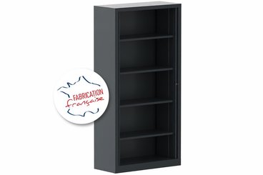 [Pas de famille] - [Pas de sous famille] - Armoire à rideaux H198xL100cm 4 tablettes