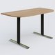 Module d'extrémité gamme Pure 145-70 cm. Plateau Noyer et pietement Noir/Chrome.
