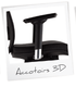DANDY MANAGER MESH accotoirs 3D, base chromée, manchettes noires