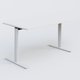Module d'angle 90° intégré à droite, gamme Pure 200-80 cm. Plateau Blanc et pietement Blanc.
