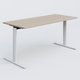 Module droit gamme Pure 160-70 cm. Plateau Acacia et pietement Blanc.