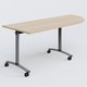Module d'angle 90° Droite gamme Arca 200-80 cm. Plateau Hêtre et pietement Aluminium.