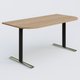 Module d'extrémité gamme Pure 165-80 cm. Plateau Noyer et pietement Noir/Chrome.