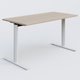 Module droit gamme Pure 140-70 cm. Plateau Acacia et pietement Blanc.