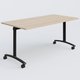Table abattante gamme Arca 160-80 cm. Plateau Hêtre et pietement Noir.