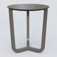 Table Basse Fashion Styl piètement tryptique en métal et plateau bois. Plateau Chêne Moka et pietement Carbon Grey.
