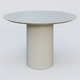 Table Basse Fashion Styl piètement colonne en métal D-26cm et plateau bois. Plateau Gris (RAL 7038) et pietement Gris (RAL 7038).