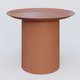 Table Basse Fashon Styl piètement colonne métalique D-26 cm. Plateau Brun cuivré (RAL 8004) et pietement Brun cuivré (RAL 8004).