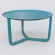 Table Basse Fashion Styl piètement tryptique. Plateau Bleu Petrole (RAL 5025) et pietement Bleu Petrole (RAL 5025).