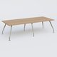 K5 table bench 280*120 cm. Plateau Noyer et pietement Chrome avec base chromé.