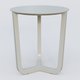 Table Basse Fashion Styl piètement tryptique en métal et plateau bois. Plateau Gris (RAL 7038) et pietement Gris (RAL 7038).