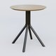 Table Basse Fashion Styl piètement 4 branches en métal et plateau bois. Plateau Chêne et pietement Noir (RAL 9005).