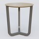Table Basse Fashion Styl piètement tryptique en métal et plateau bois. Plateau Chêne et pietement Carbon Grey.