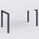 K3 Plateau droit 140x70 pieds fixe. Plateau Blanc et pietement Anthracite.