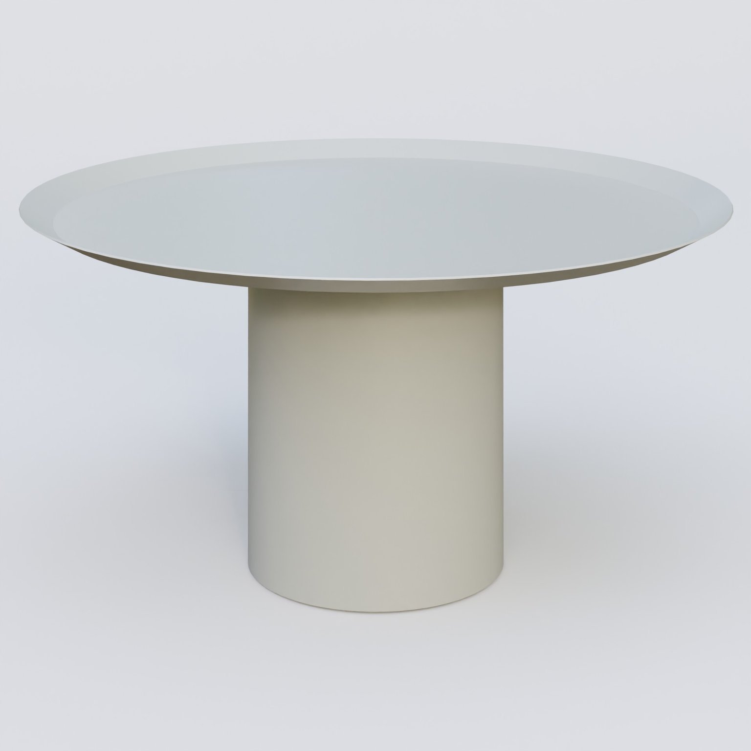 Table Basse Fashion Styl piètement colonne métalique D-26 cm. Plateau Gris (RAL 7038) et pietement Gris (RAL 7038).
