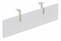 Voile de fond métal L120XH30cm blanc