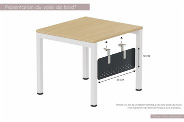 Voile de fond - Métallique - Voile de fond métallique L.65xH.30cm, coloris anthracite