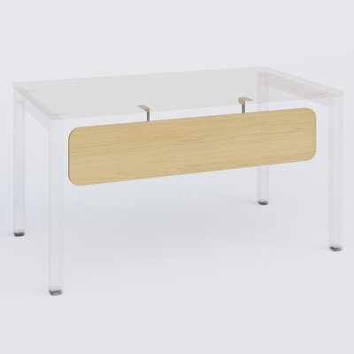 Voile de fond - Mélaminé - Voile de fond mélamine L.120xH.30cm, décor chêne fixation aluminium