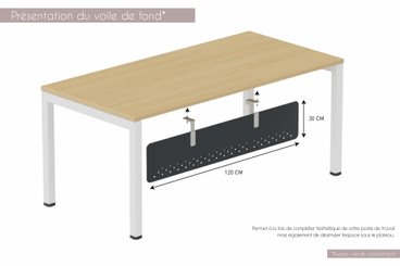 Voile de fond - Métallique - Voile de fond métal L120XH30cm anthracite