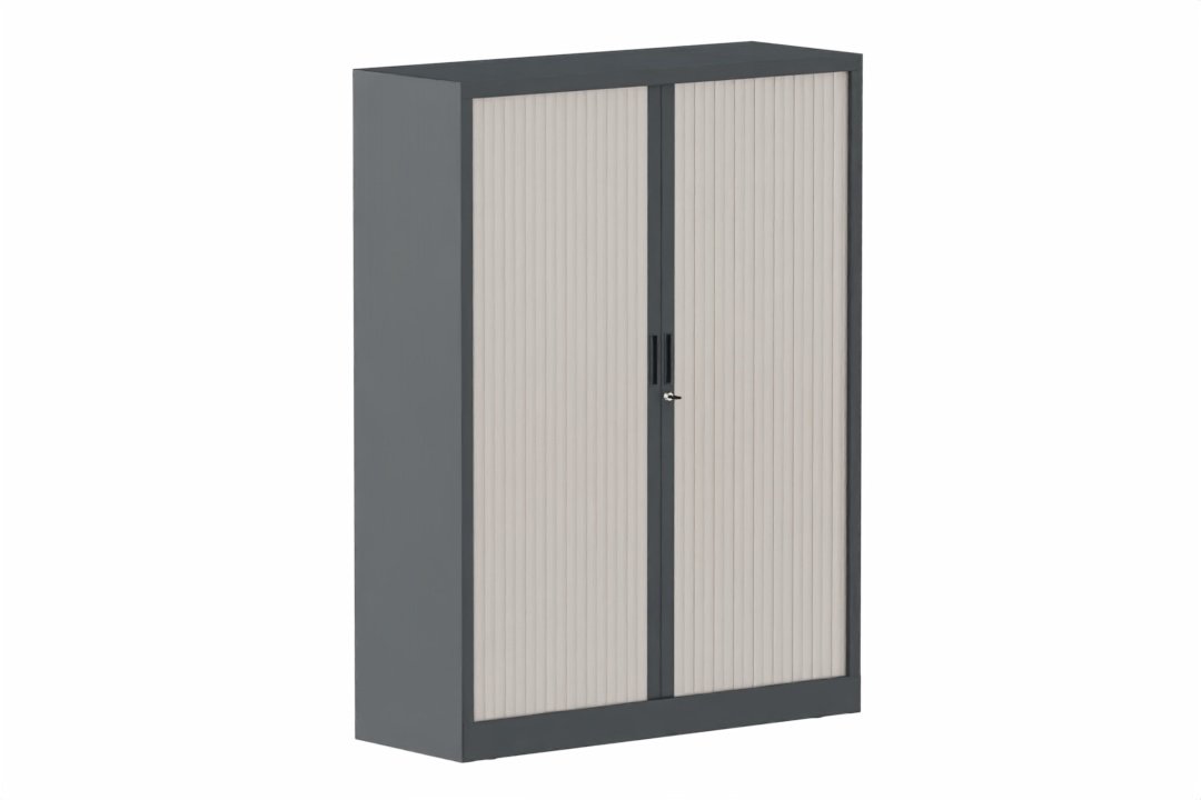 Armoire à rideaux H160xL120cm 3 tablettes