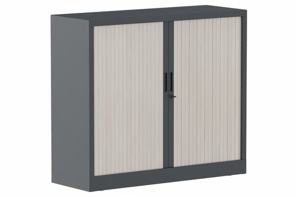 ARMOIRES A RIDEAUX - Largeur 120 cm - Armoire à rideaux H105xL120cm 2 tablettes