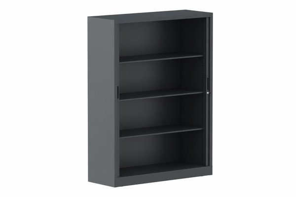 ARMOIRES A RIDEAUX - Largeur 120 cm - Armoire à rideaux H160xL120cm 3 tablettes