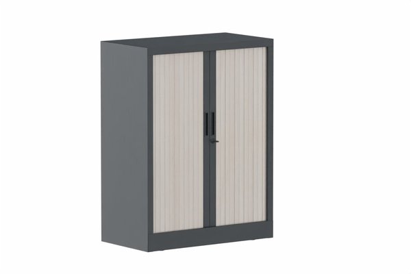 ARMOIRES A RIDEAUX - Largeur 80 cm - Armoire à rideaux H105xL080cm 2 tablettes