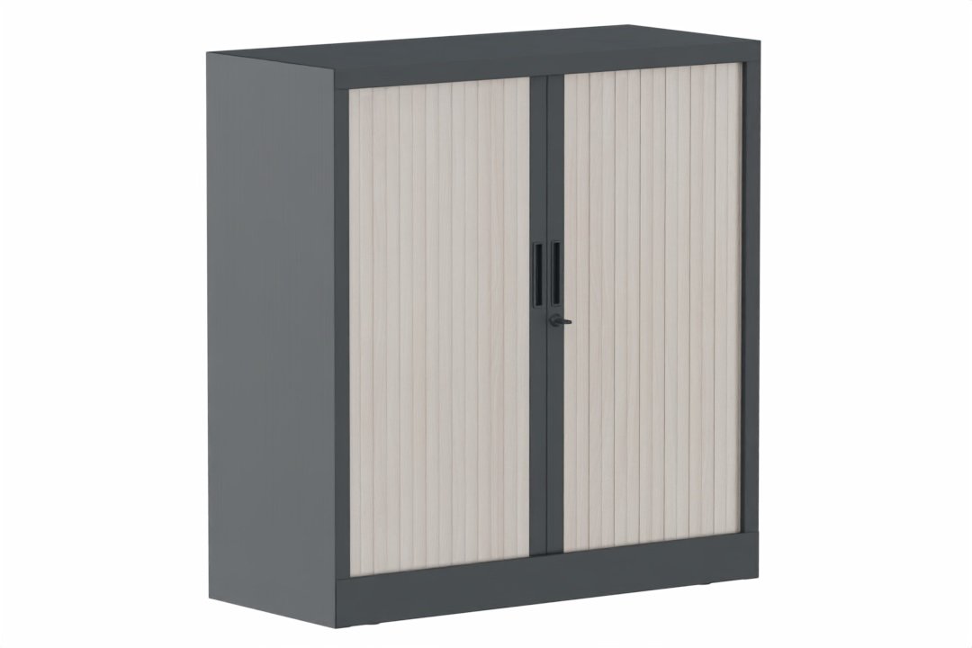 Armoire à rideaux H105xL100cm 2 tablettes