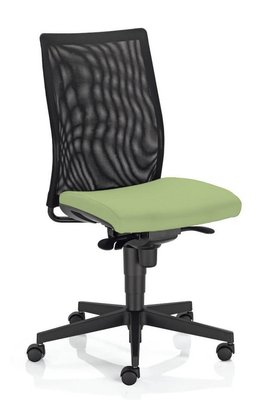 OPERATIVE - Dossier résille - ZEN MESH -siège opérative synchrone décalé avec translation d'assise-Finition: LUCIA vert clair(YBR)