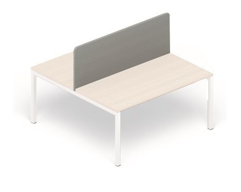 PANNEAUX ECRANS POUR BENCH - Tissu super acoustique - Panneau-écran SUPER ACOUSTIQUE BENCH, L.180xH.53cm, tissu gris clair