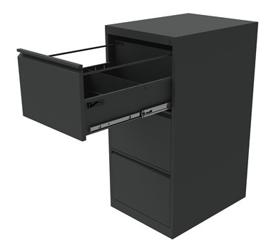 Classeur monobloc métal, 3 tiroirs, L47xP62xH101cm - anthracite