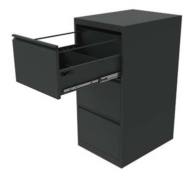 CLASSEMENTS - Classeurs à tiroirs - Classeur monobloc métal, 3 tiroirs, L47xP62xH101cm - anthracite