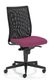 ZEN MESH siège opérative synchrone décalé avec translation d'assise, tissu framboise, dos résille noire, structure nylon no