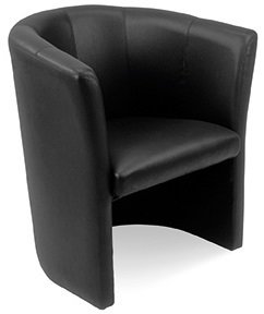 CANAPES - 1 place - CLUB fauteuil 1 place, simili cuir V coloris noir
