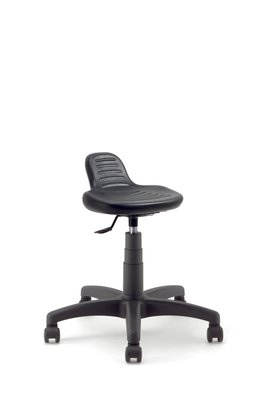 TECHNIQUES - Tabourets - Tabouret assis-debout polyuréthane, structure nylon noir