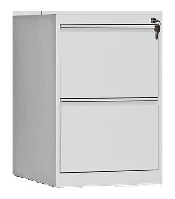 CLASSEMENTS - Classeurs à tiroirs - Classeur monobloc métal, 2 tiroirs, L47xP62xH71cm - aluminium