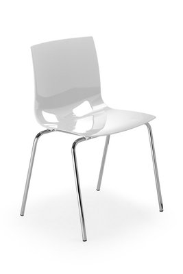 POLYPROPYLENE - CHAISES  - GLOSSY chaise 4 pieds polypropylène coloris blanc brillant