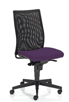 OPERATIVE - Dossier résille - ZEN MESH -siège opérative synchrone décalé avec translation d'assise-Finition: LUCIA prune(YBL)