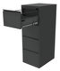 Classeur monobloc métal, 4 tiroirs, L47xP62xH131cm - anthracite
